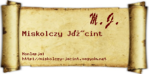 Miskolczy Jácint névjegykártya